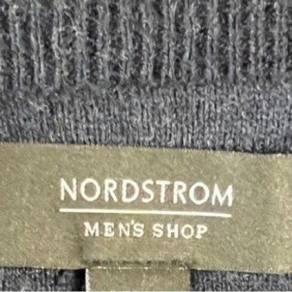 NWT NORDSTROM Navy Blue Wool Mix Crew‎ Neck Sweater (S) - Picture 6 of 8